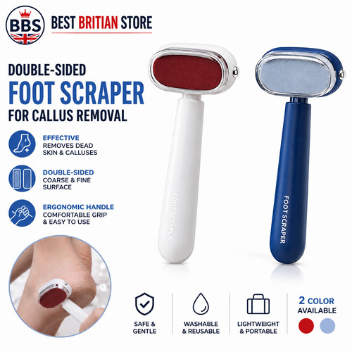 Double sided foot scraper for - foot,